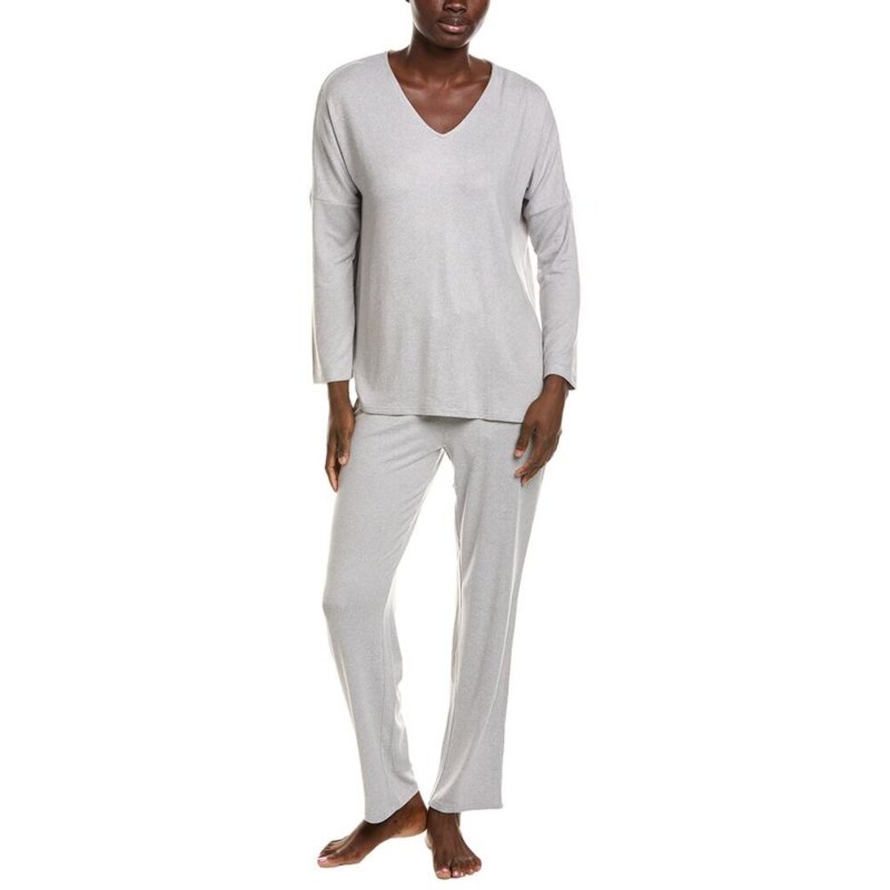 N Natori Womens 2Pc Oasis Pajama Set, Gray